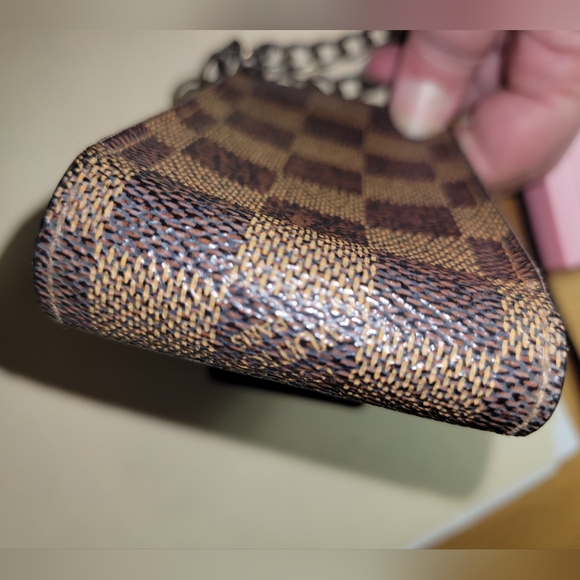 Louis Vuitton Damier Ebene Cigarette Case Pouch with Chain Strap - Picture 5 of 10